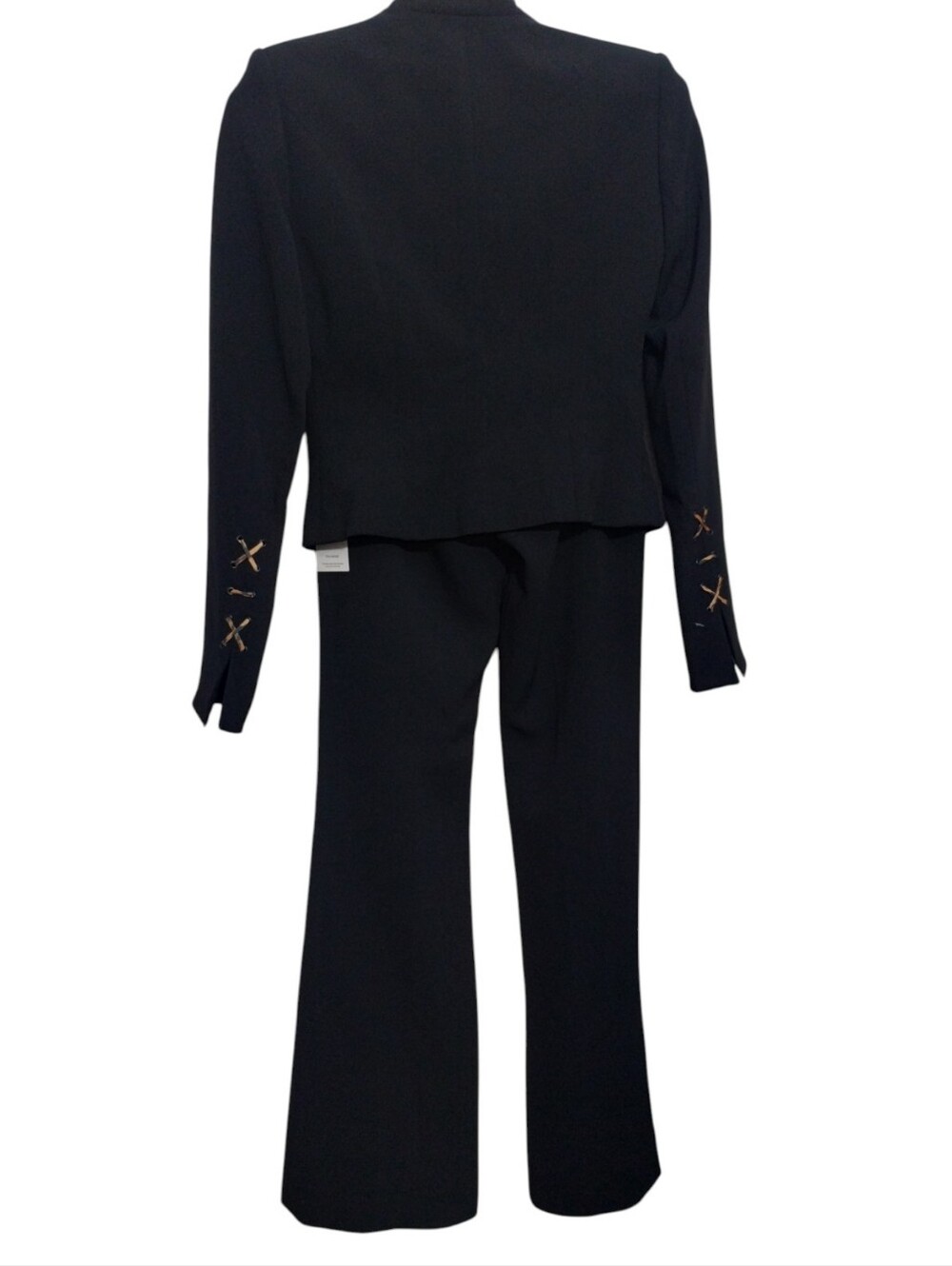 Cache Blazer & Trouser Flared Pants Women's 2 Sets Lace Up - Picture 3 of 7